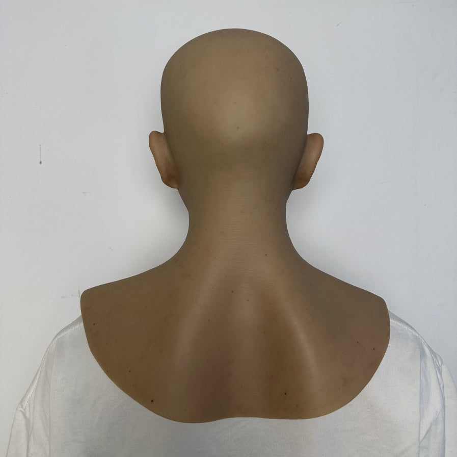Ultra Realistic Asian Male Silicone Mask – Full Head Human Face Disguise Mask for Film, Social Experiment & Transformation